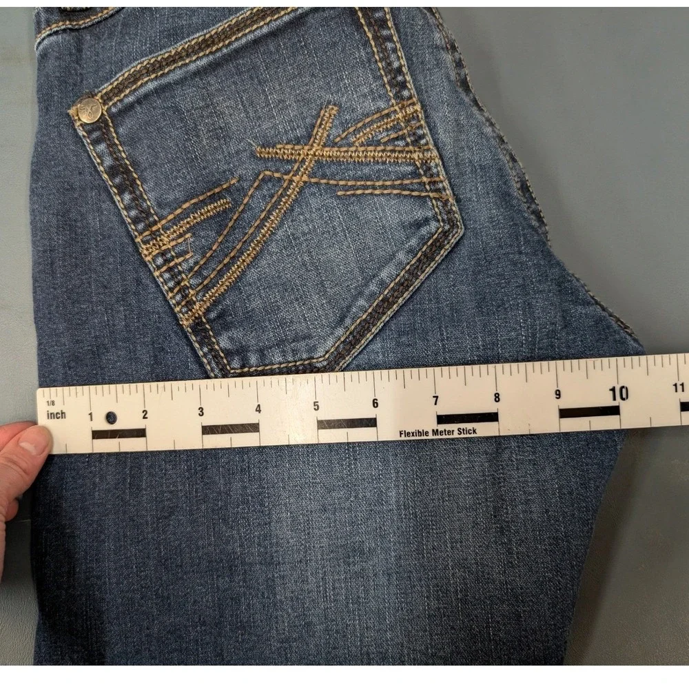 Wrangler 20X No. 44 Slim Straight Jeans Mens 28x32 Dark Wash - Picture 13 of 15